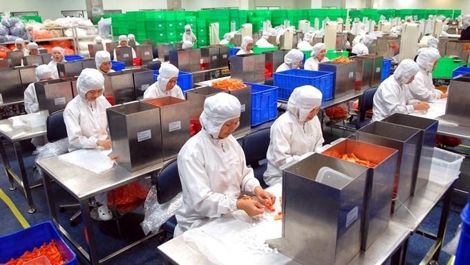 Medicines are produced at German-invested B. Braun Vietnam in Hanoi’s Thanh Oai Industrial Complex (Photo: VNA)