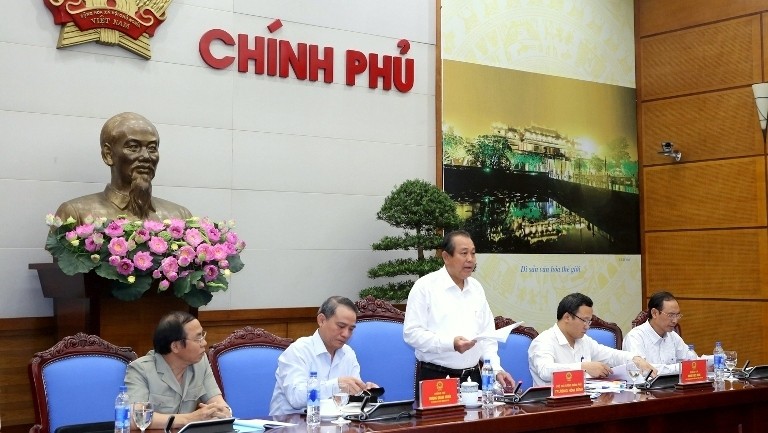 Deputy PM Truong Hoa Binh chairs the teleconference in Hanoi on June 28 to review traffic safety and order in the first half of this year. (Credit: VGP)