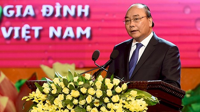 Prime Minister Nguyen Xuan Phuc addressing the anniversary (Credit: VGP)