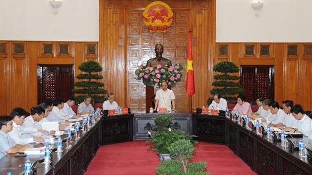 PM Nguyen Xuan Phuc in a meeting with Kon Tum leaders