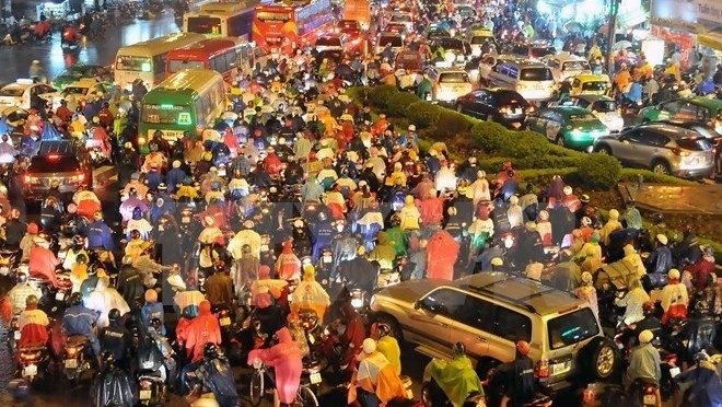 Traffic jam in Ho Chi Minh City is among the issues reported to the hotline (Source: VNA)