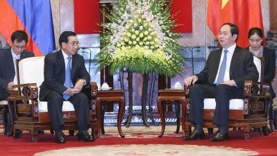President Tran Dai Quang and Lao Vice President Phankham Viphavanh