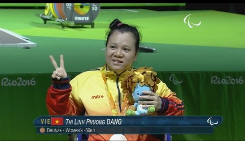Paralympic bronze medalist Dang Thi Linh Phuong