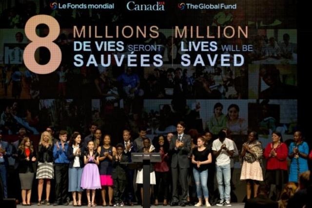 Canada's Prime Minister Justin Trudeau makes closing remarks to the Fifth Replenishment Conference of the Global Fund to Fight AIDS, Tuberculosis, and Malaria in Montreal, Quebec, Canada September 17, 2016. (Credit: Reuters)