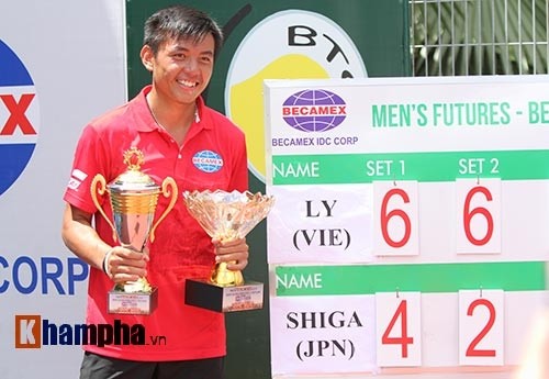 Ly Hoang Nam was crowned both singles and doubles champion in the recent Vietnam F5 Futures tournament.