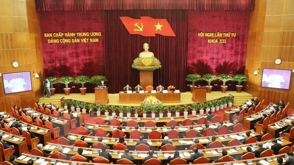 The opening session of the Party Central Committee's fourth plenum (Source: VNA) 