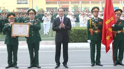 President Tran Dai Quang (C) at the ceremony (Source: VNA)