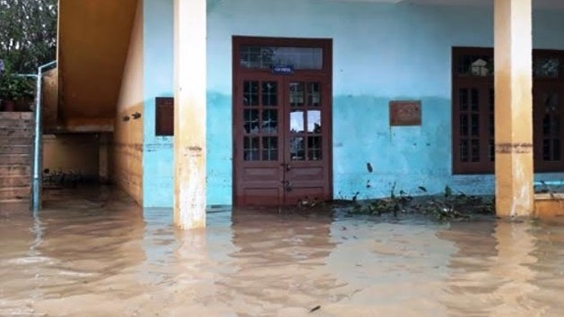 A flooded kindergarten in Son Thuy commune, Le Thuy district, Quang Binh province (Credit: NDO)
