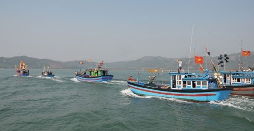 Fishermen in Hoa Loi village, Xuan Canh commune, Song Cau town, Phu Yen province organise the 2015 Whale Worship Festival.