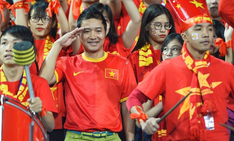 A large crowd of supporters is always a welcoming image at any match of the Vietnamese team both at home and abroad. 