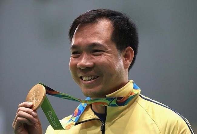 Olympic champion Hoang Xuan Vinh, a hero of Vietnamese sport.