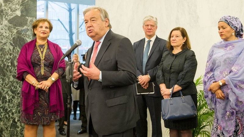 Antonio Guterres, the new United Nations Secretary-General, addresses staff members on his first day at work (Photo: un.org)