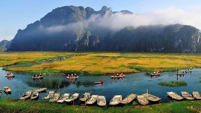 Van Long lagoon, one of several filming locations in Vietnam for the recently released blockbuster, ‘Kong: Skull Island’.
