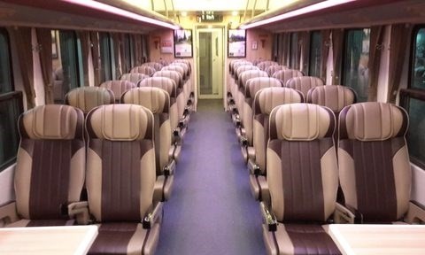 During the peak season, the luxurious train can accommodate 300 passengers per trip.