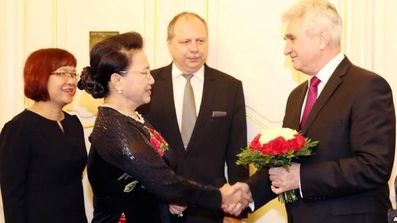 National Assembly Chairwoman Nguyen Thi Kim Ngan and President of the Czech Senate Milan Stech