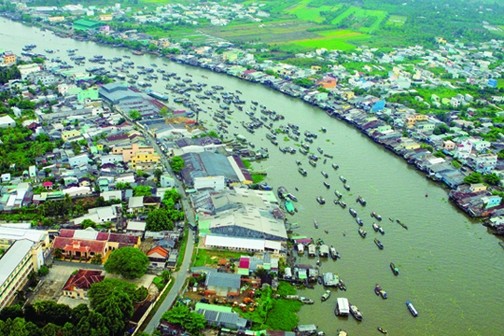Cai Rang floating market on Can Tho river (Photo: VNA)