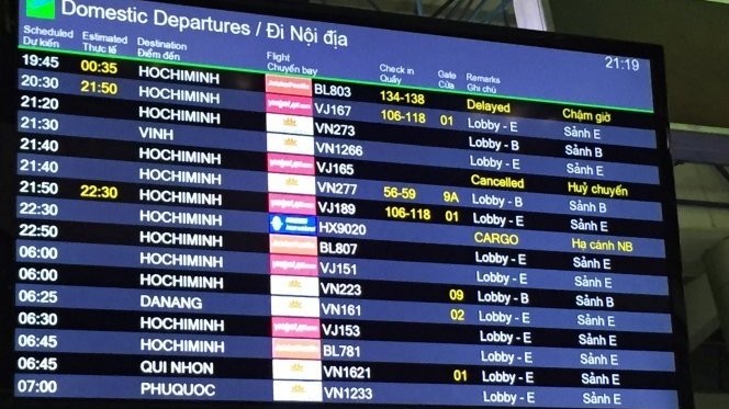 Vietnam aviation: Delays fall despite increase in total flights