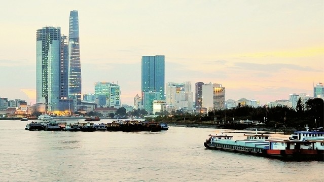 A corner of Ho Chi Minh City from the north bank of Saigon River. (Credit: NDO)