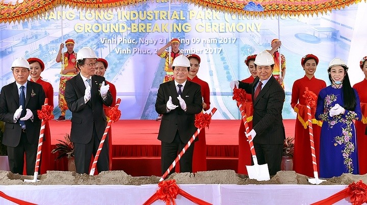 The ground-breaking ceremony for the Thang Long Vinh Phuc Industrial Park