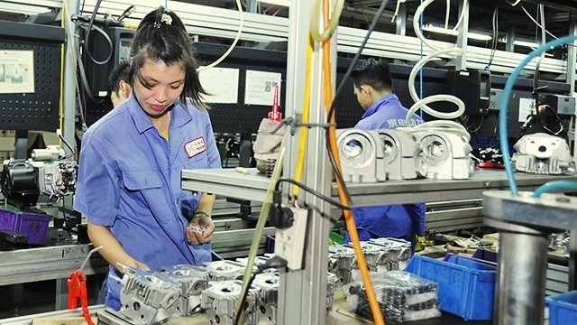 The manufacturing and processing industry attracts large investments from foreign investors. Credit: NDO/ Lam Anh)