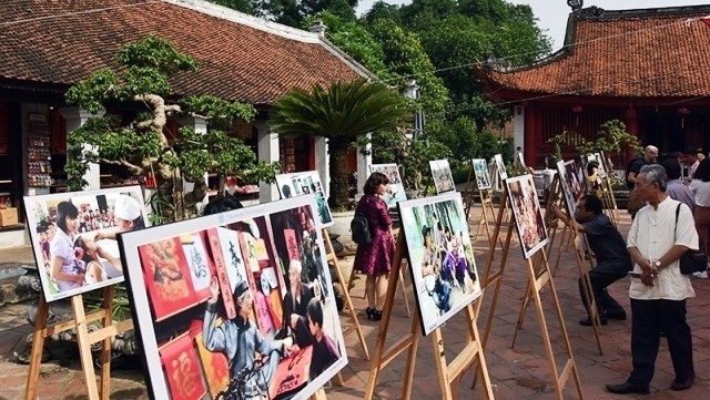 Visitors at the exhibition 