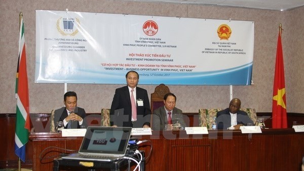 A workshop was held in Johannesburg city, on October 12, to promote investment between Vietnam and South Africa. (Credit: VNA)
