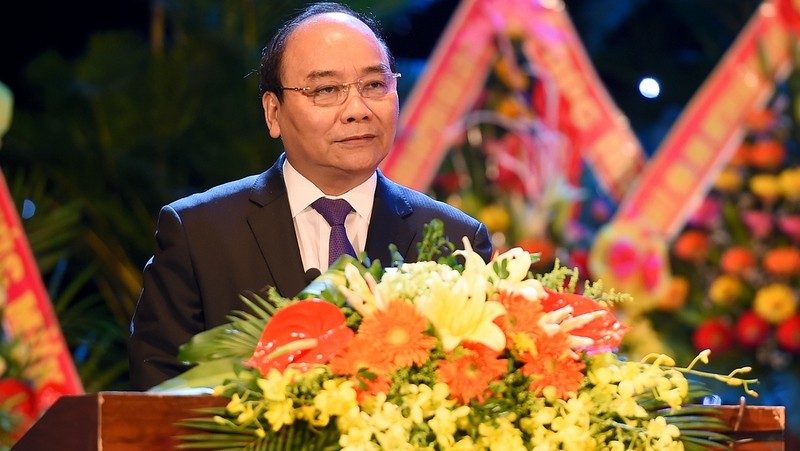 PM Nguyen Xuan Phuc speaks at the ceremony (photo: VGP)