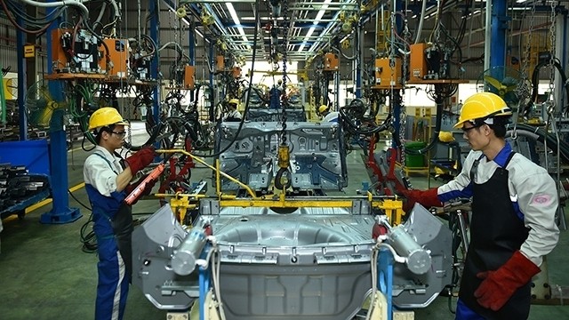Automobile assembly at the manufacturing plant of the Hyundai Thanh Cong Vietnam in Ninh Binh (credit: Quang Hieu)