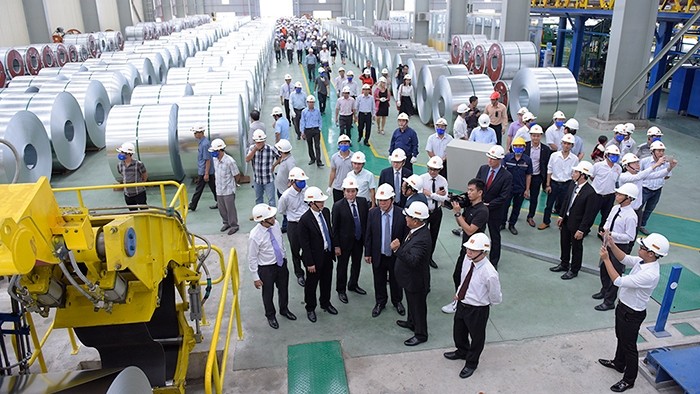 Delegates visit the first phase of the Hoa Sen Nhơn Hoi Binh Dinh plant