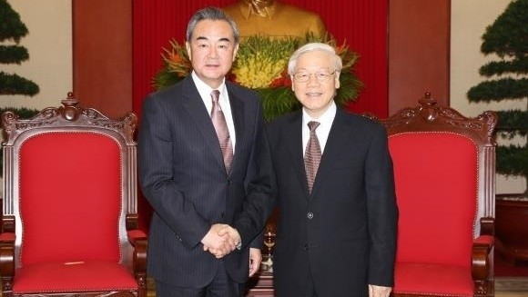 Party General Secretary Nguyen Phu Trong and Chinese Foreign Minister Wang Yi