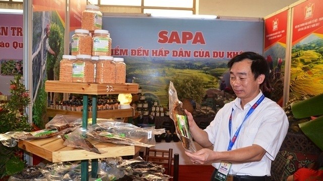 A pavilion of Vietnamese enterprises at the fair 