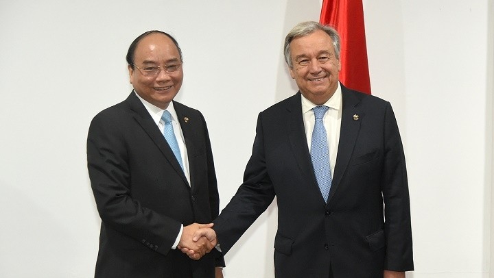 Prime Minister Nguyen Xuan Phuc and UN Secretary-General Antonio Guterres 