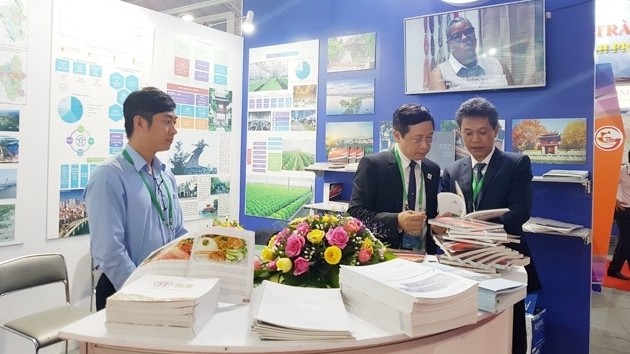 Hanoi's pavilion at the exhibition 'Vietnam – a reliable and potential trading partner’ (Credit: HPA)