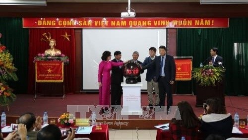 The launch of the Hanoi Business web portal on December 25, 2017. (Photo: VNA)