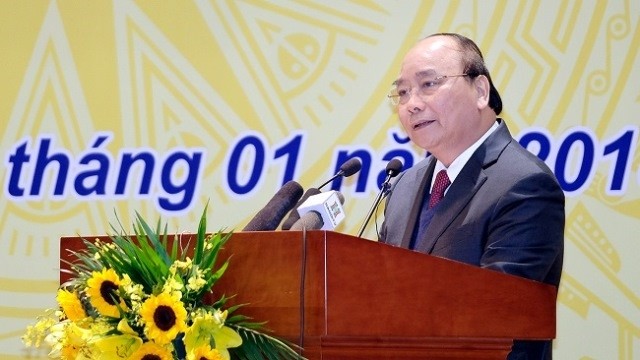PM Nguyen Xuan Phuc speaks at the conference. (Credit: VGP)