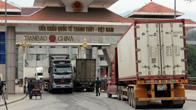 The Thanh Thuy International Border Gate in the northern province of Ha Giang 