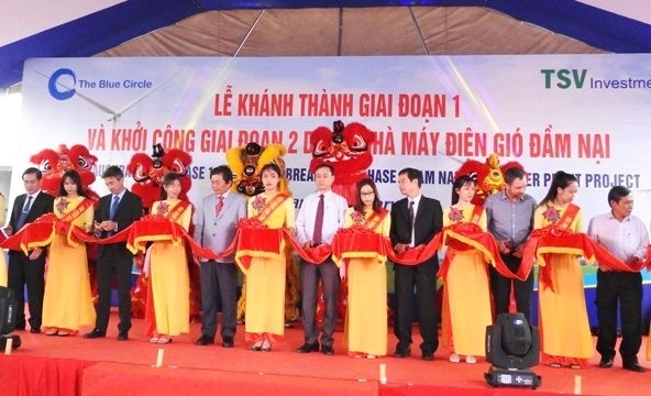 The groundbreaking ceremony for the second phase of the Dam Nai wind farm 