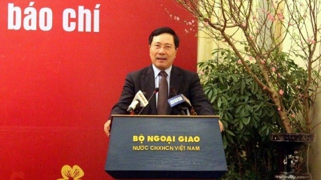 Deputy PM cum Foreign Minister Pham Binh Minh has praised the media’s contributions to the success of the nation’s diplomatic work last year. (Photo: VOV)