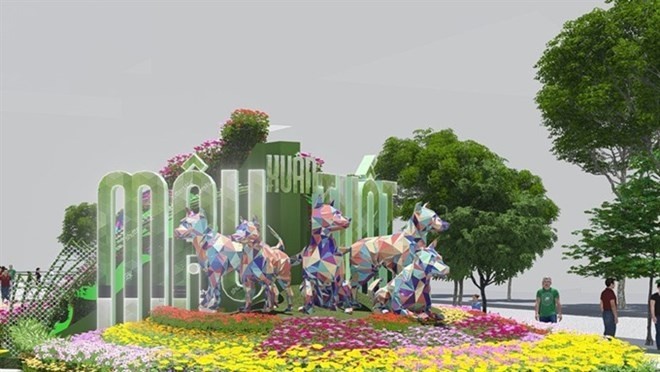 A Spring Flower Market has been created for Tet on Nguyen Hue Street in Ho Chi Minh City’s District 1 (Photo: VNA)