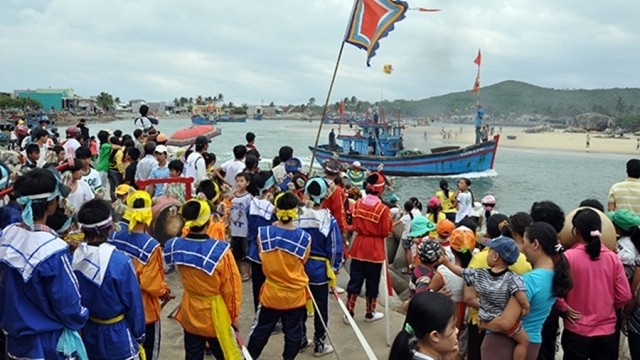 A fishing vessel at the festival