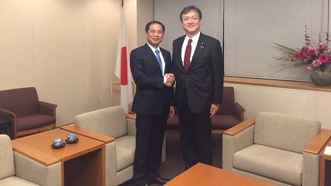 Standing Deputy Foreign Minister Bui Thanh Son and Japanese Parliamentary Vice-Minister for Foreign Affairs Iwao Horii.