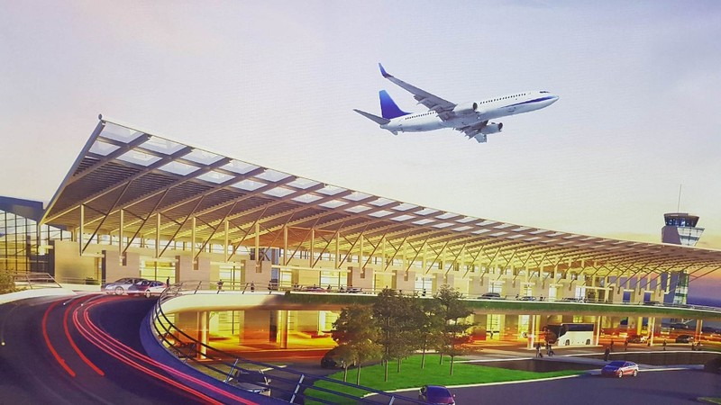 A rendering of Van Don Airport