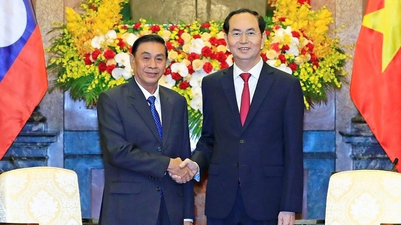 President Tran Dai Quang and Chairman of the Presidential Office of Laos Khammeung Phongthady