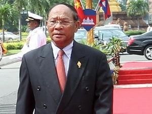 President of the Cambodian National Assembly Samdech Akka Moha Phonhea Chakrei Heng Samrin.