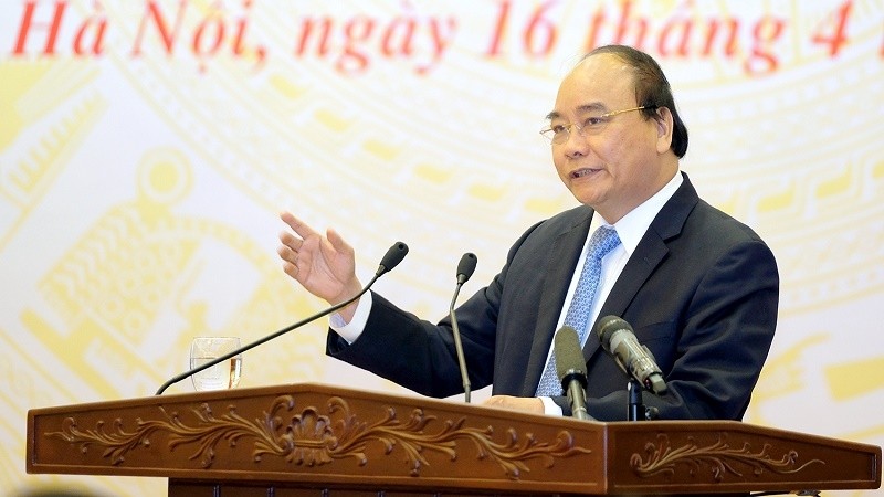 Prime Minister Nguyen Xuan Phuc at the conference on Vietnam's logistics sector