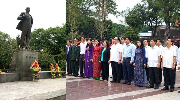 Hanoi leaders pay tribute to Vladimir Lenin.