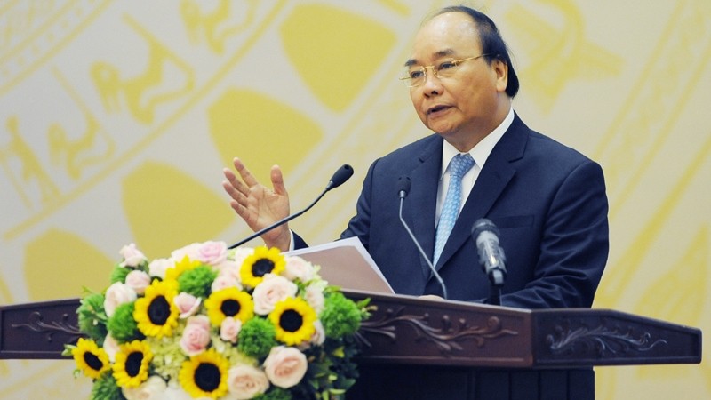 Prime Minister Nguyen Xuan Phuc speaking at the meeting (Photo: NDO/Tran Hai)