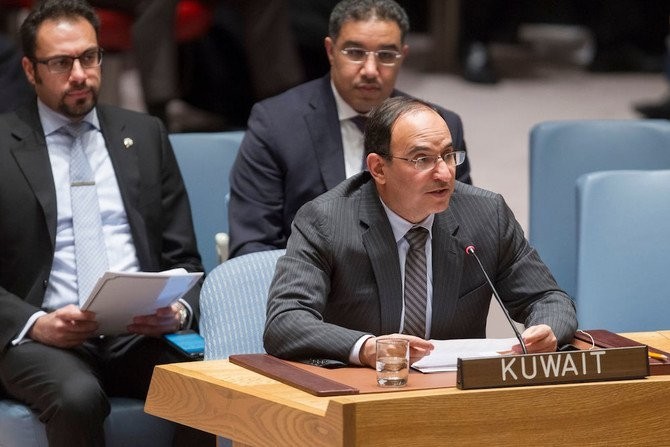 Kuwaiti ambassador to the United Nations, Mansour Al-Otaibi, requested an emergency UN Security Council meeting after the Israeli army killed dozens of Palestinians during protests in Gaza. (Photo:KUNA)