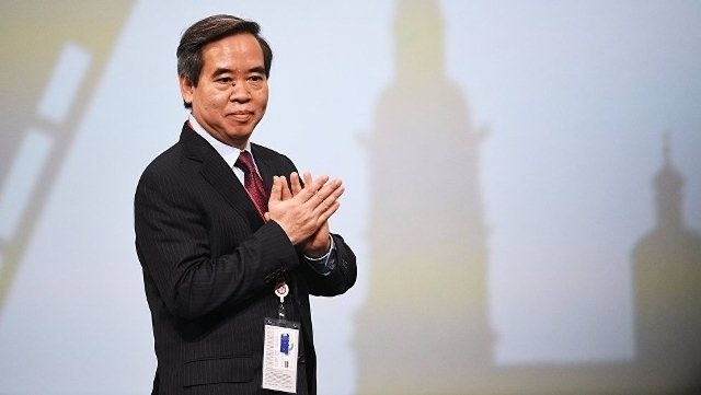 Chairman of the Party Central Committee’s Commission for Economic Affairs Nguyen Van Binh at the opening of the SPIEF - 2018 on May 24. (Photo: Sputnik)