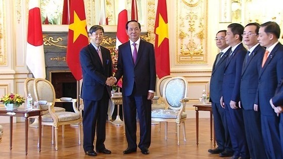 President Tran Dai Quang meets JICA President Shinichi Kitaoka (Photo: sggp.org.vn)